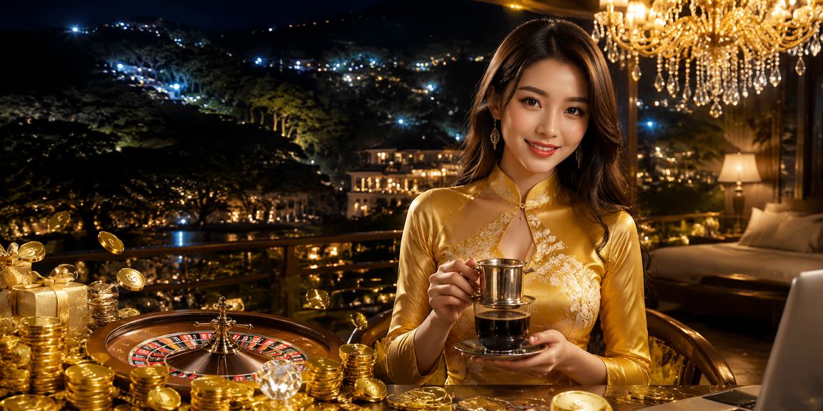 Người chơi nhận thưởng VIP tại Đà Lạt với trang phục áo dài truyền thống